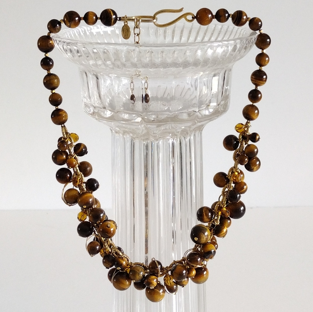 Carlisle Tiger Eye Necklace Vintage
